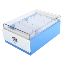 益而高（EAGLE）818S 约400枚 小号名片盒/名片整理盒/收纳盒 颜色随机