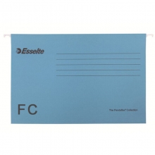 易达（Esselte）393113 FC(403*245mm) 挂快劳/挂式文件夹/吊夹/快劳夹 25个/盒 蓝色