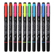 三菱（UNI）PUS-101T-10C 双头荧光笔/标记笔 10色套装