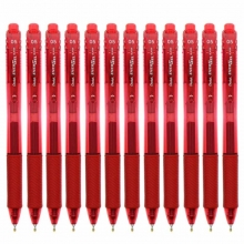 派通（Pentel）BLN105 按动中性笔/超滑速干签字笔（替芯LRN5）0.5mm 红色 12支装