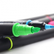 三菱（UNI）PUS-101T 双头荧光笔/标记笔/彩色绘画记号笔 绿色